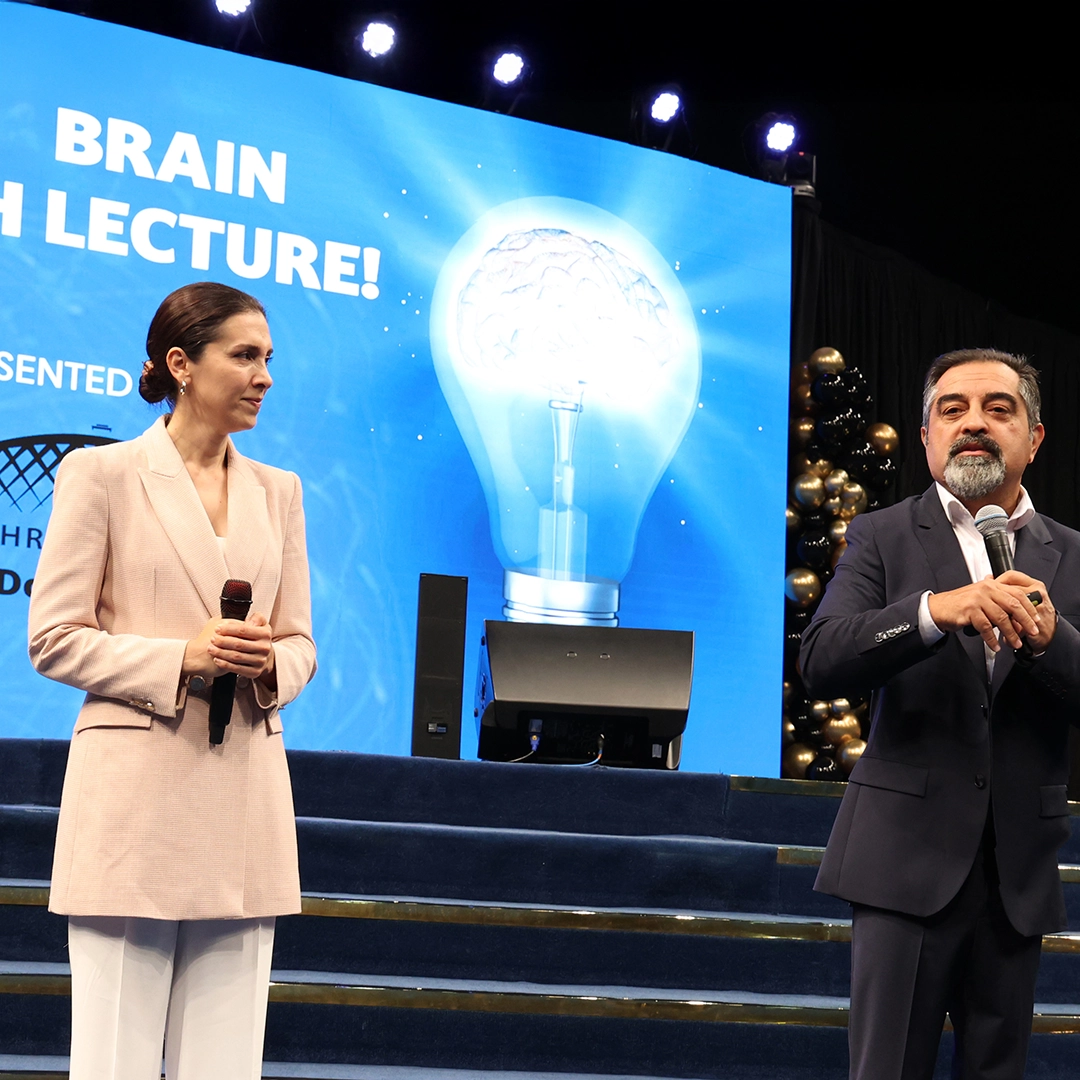 INSPIRE Program brain health lecture with presenters on stage